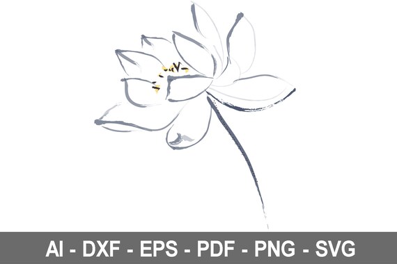 Download Clip Art Art Collectibles Lotus Clipart Stencil Decal Circut Files Flower Svg Lotus Svg Vinyl Cut File Lotus Silhouette Iron On Floral Svg Lotus Flower