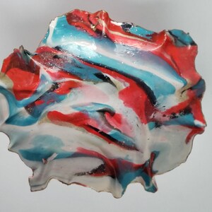 Turquoise and Earth Tone Sparkly Decorative Bowl
