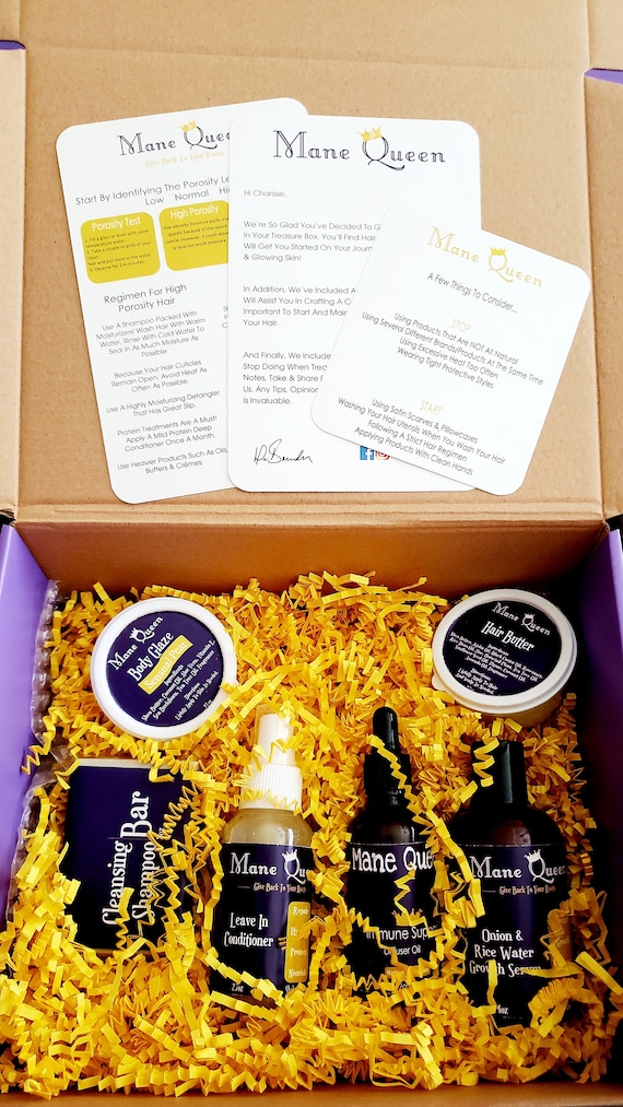 Built For A Queen Natural Hair Skin Care Gift Box Treasure Etsy