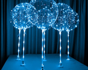 Ballons lumineux à LED, lot de 12 ballons de fête à piles 24 pouces 3 modes  de guirlandes lumineuses ballon transparent, pour les décorations de  mariage d'anniversaire (4 couleurs) 