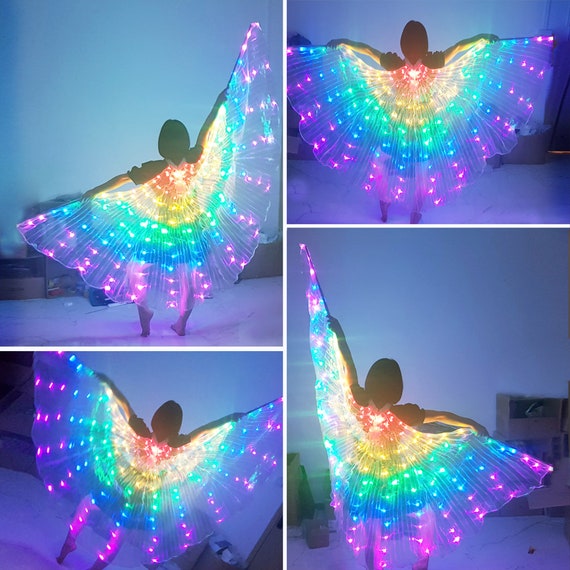 Alas de capa isis LED para espectáculos de escenario y danza, grandes  disfraces personalizados como túnica LED, capa LED tamaño pequeño -   España