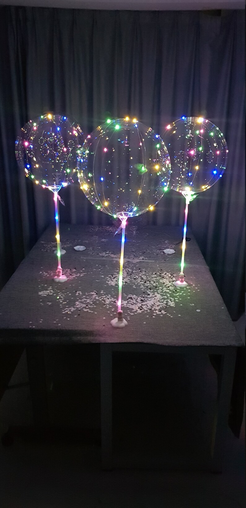 10pc LED light up clear multicolor balloon DIY with reusable Etsy