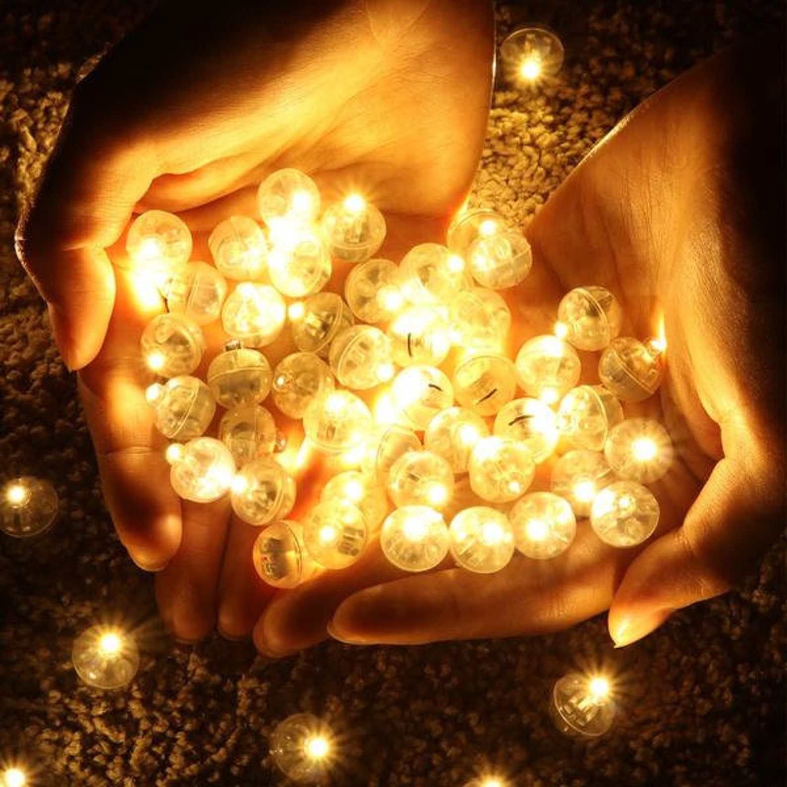 120pc Light up Balloon Lights Confetti Lights of Cold White - Etsy