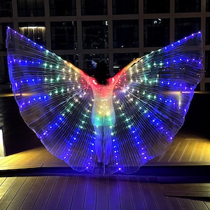 Colourful Neon Pixie Rave Girl with Fairy Wings Poster for Sale
