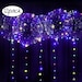 Led balloons 12pc party balloons with batteries, light up bobo balloons 22 inch transparent bubble with string lights for helium or air 