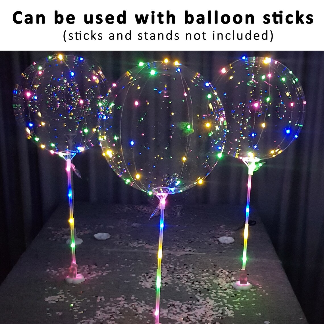 Clear Led Balloons 10pclight up 20inch Bobo Balloons Use With Etsy