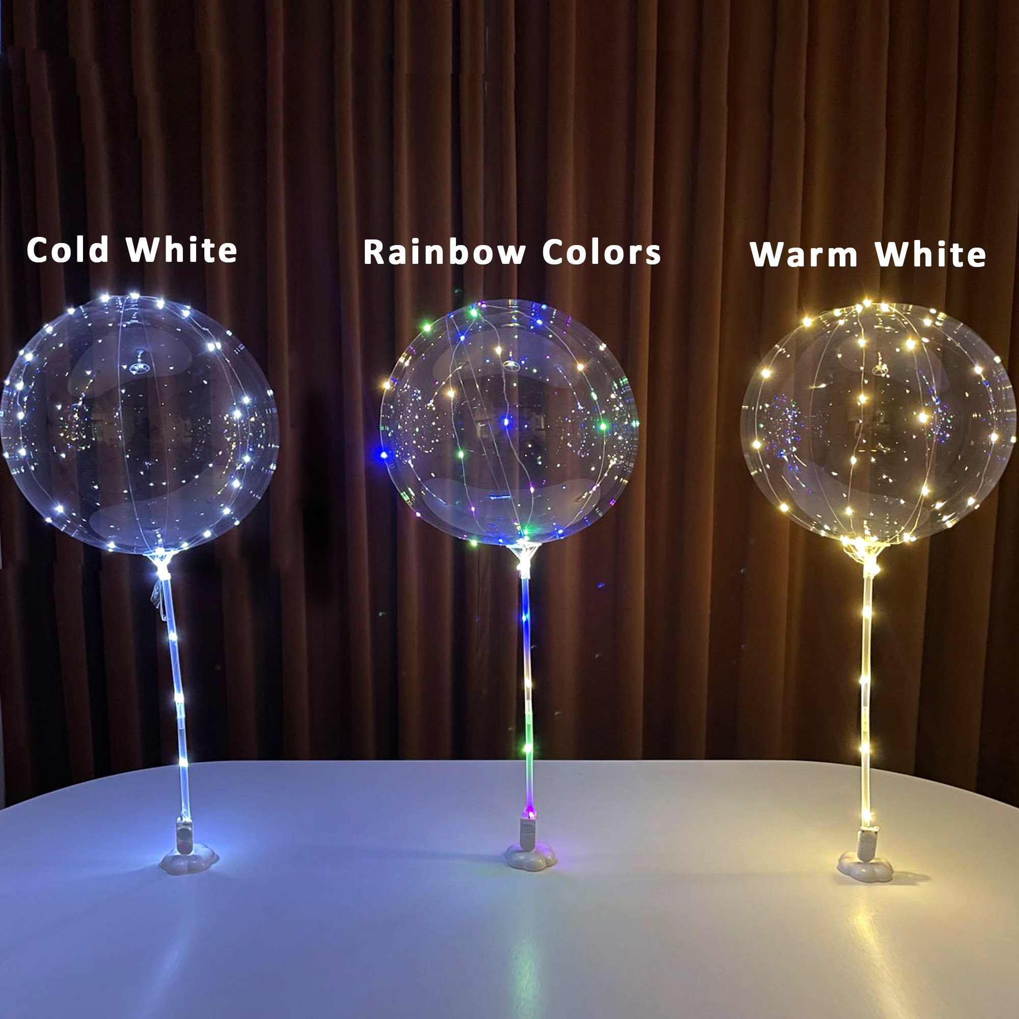 Amscan LED Light-Up Clear Balloons, 11in, 4ct - Crystal Clearz Clear