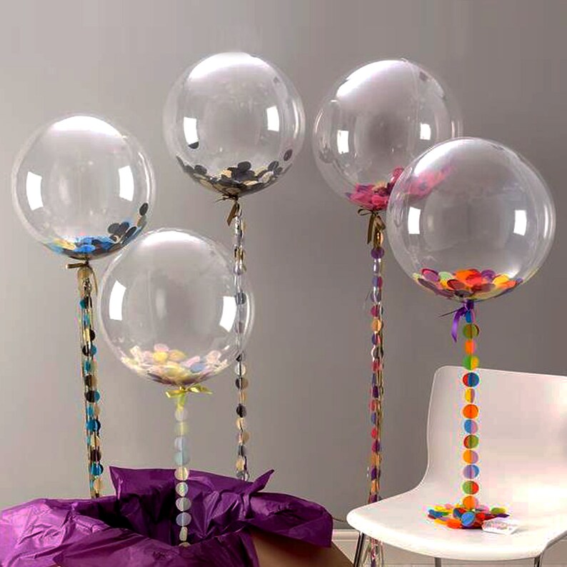 50pc10inch Bobo Balloons Use With Air confetti Balloon Etsy