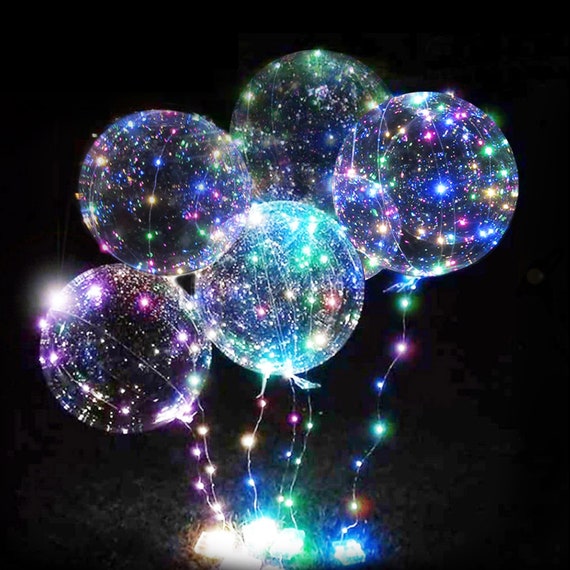 Ballon lumineux Bobo Transparent à lumière LED, ballon à hélium