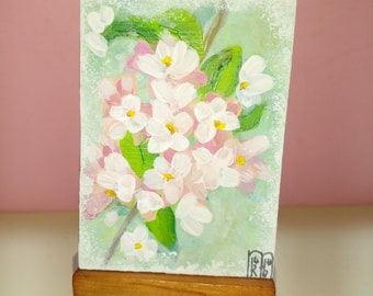 ACEO Original painting Art ACEO cards Aceo  acrylic painting Aceo small original painting 2.5X3.5 in spring flowers