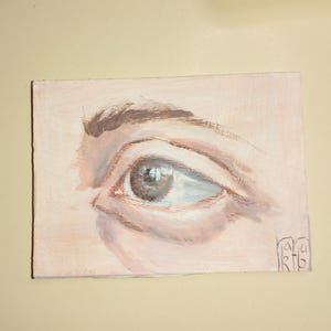 ACEO Pintura original Arte ACEO tarjetas pintura acrílica pequeña 2,5 X 3,5 pulgadas