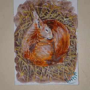 ACEO kleine originale Malerei 3.5X2.5 in Gemälde