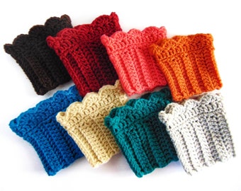 Versatile Ribbed Boot Cuffs - Custom Sizes and Colors Available