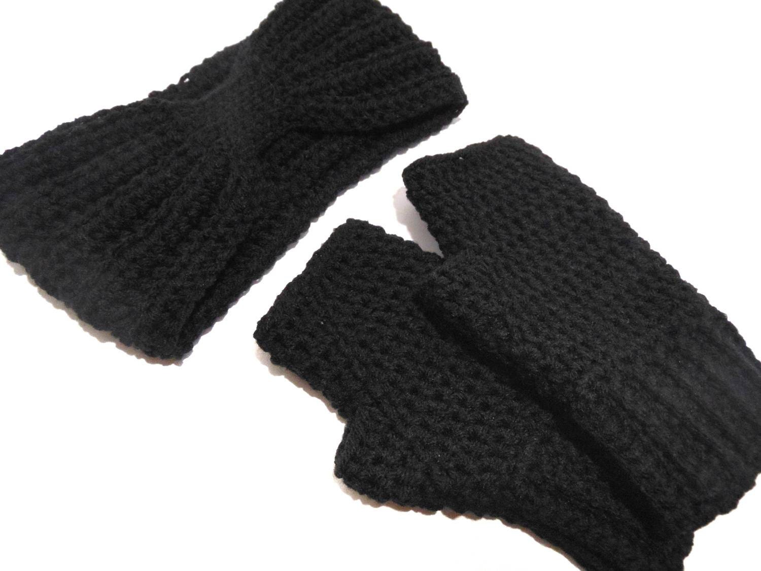 Ear Warmer and Fingerless Glove Set Toddler Child Adult - Etsy