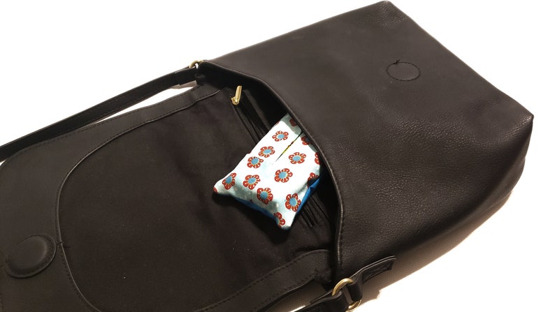 Backpack Teachers Light Green and White Pattern Tissue Holder Cozy Back to School Travel Size Runny nose Purse