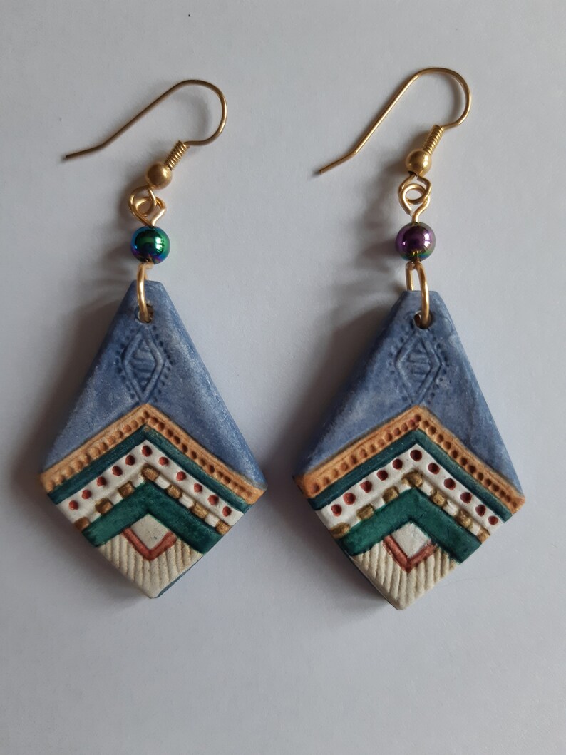 Boho Earrings Handmade Earrings Hippie Earrings Ethnic Etsy