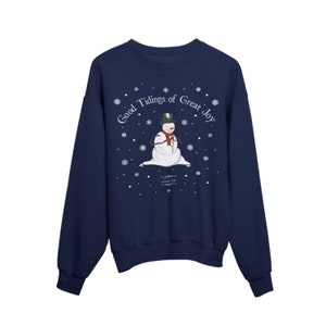 Good Tidings of Great Joy, Catholic, Christmas Sweatshirt, Snowman, Mass, Trad, Xmas, Keep Christ in Christmas, Saintwave, Rosary