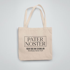 Pater Noster / Our Father - Catholic - Eco Tote Bag | Econscious EC8000