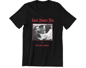 St. Padre Pio / Ora Pro Nobis - Gildan 64000 / Bell + Canvas - Unisex Tee