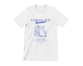 Catholic Boy Summer II, Summer of Saints, Catholic t-shirts, tees, Trad, Pope Pius XIII, Orthodox, Beach, Traditional, Saintwave
