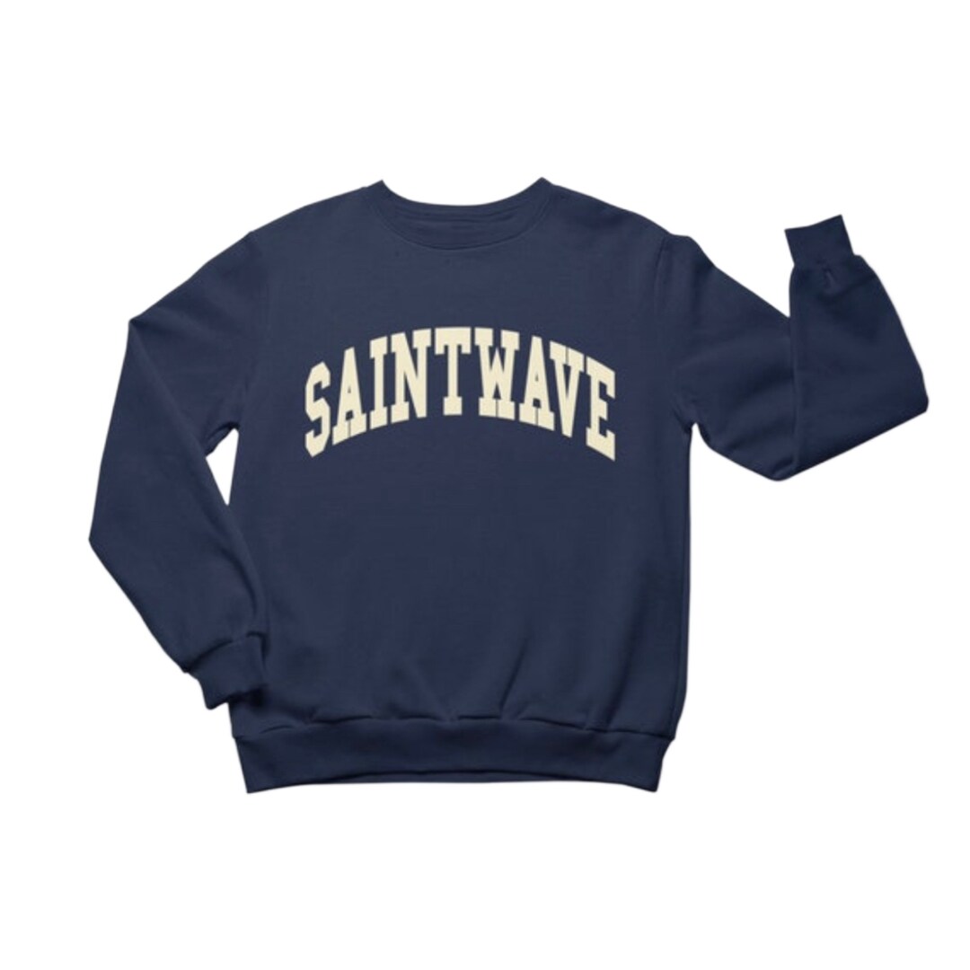 Saintwave, Cattolico, Unisex, Girocollo, Felpa, Collegiale, Preppy