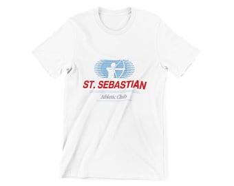 St. Sebastian Athletic Club, t-shirt, tee, Catholic, Preppy, Yuppie, Saints, Trad, Traditional, Saintwave, Resort, 90s, 80s, sports