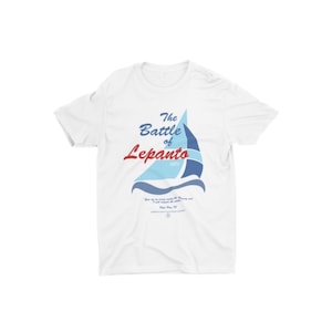 Battle of Lepanto, Summer of Saints, Catholic t-shirt, tees, Trad, Preppy, Sailing, 80s, Beach, Traditional, Saintwave, Trad, Rosary