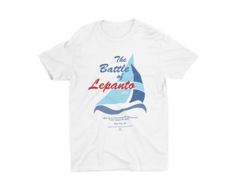 Battle of Lepanto, Summer of Saints, Catholic t-shirt, tees, Trad, Preppy, Sailing, 80s, Beach, Traditional, Saintwave, Trad, Rosary
