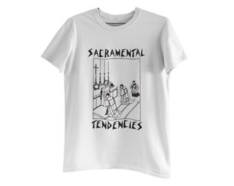 Sakramentale Tendenzen, traditionelle katholische, lateinische Messe, Punk-Parodie, Unisex-T-Shirt
