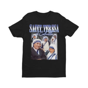 St. Teresa of Calcutta, t-shirt, tees, Catholic, 90s, Mother Teresa, Saint, Saintwave, Saints, 90&#39;s design, Catholicism, pro-life