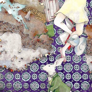 Alice in Wonderland Illustration Giclee Print