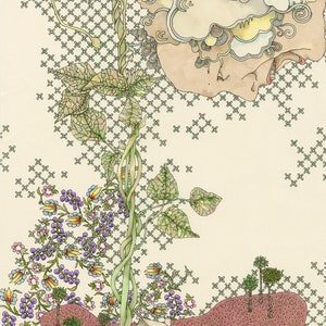 Jack and the Beanstalk Fairytale Illustration A4 Signed Limited Edition Giclee Print