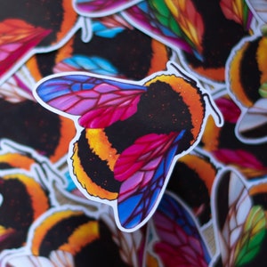 LGBTQ+ Pride Flag Bisexual Bee Sticker