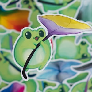 LGBTQ+ Pride Flag Non Binary Frog Sticker