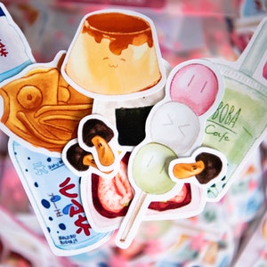Zestaw naklejek do dziennika Kawaii z japońskimi cukierkami