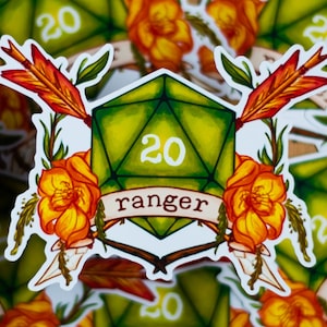 D&D RPG D20 Class Stickers Ranger