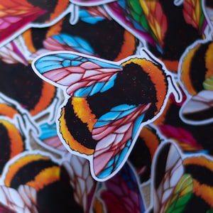 LGBTQ+ Pride Flag Transgender Bee Sticker