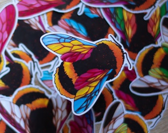 LGBTQ+ Pride Flag Pansexual Bee Sticker