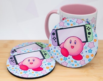 Retro Switch-konsol Kirby-inspirerad underlägg | gummiunderlägg