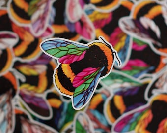 LGBTQ+ Pride Flag Polysexual Bee Sticker