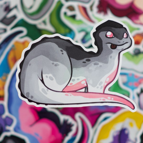 LGBTQ + Demi Girl Subtle Pride Flag Dinosaur Sticker
