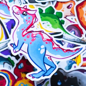 LGBTQ+ Transgender Subtle Pride Flag Dinosaur Sticker