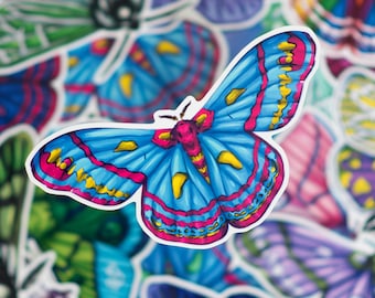 LGBTQ+ Pansexual Subtle Pride Flag Moth Sticker