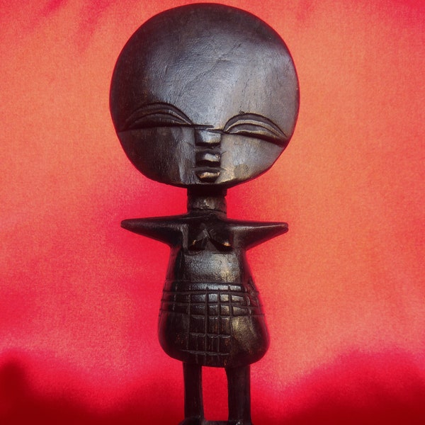 FERTILITY DOLL From GHANA Ashanti Africa Vintage Tribal Ebony