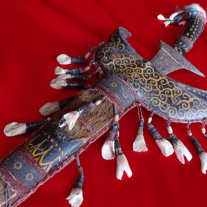Unique CEREMONIAL KRIS From BORNEO Antique Ritual Mandau Dayak Magic Keris 01