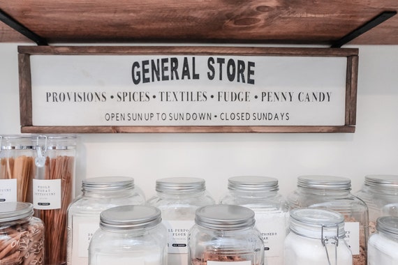General Store Pantry Wood Sign Penny Candy Old Fashioned Etsy