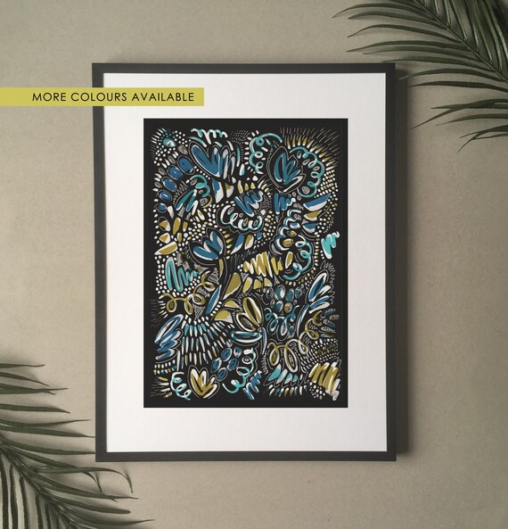 Art print, Modern print | Abstract print | Handpainted