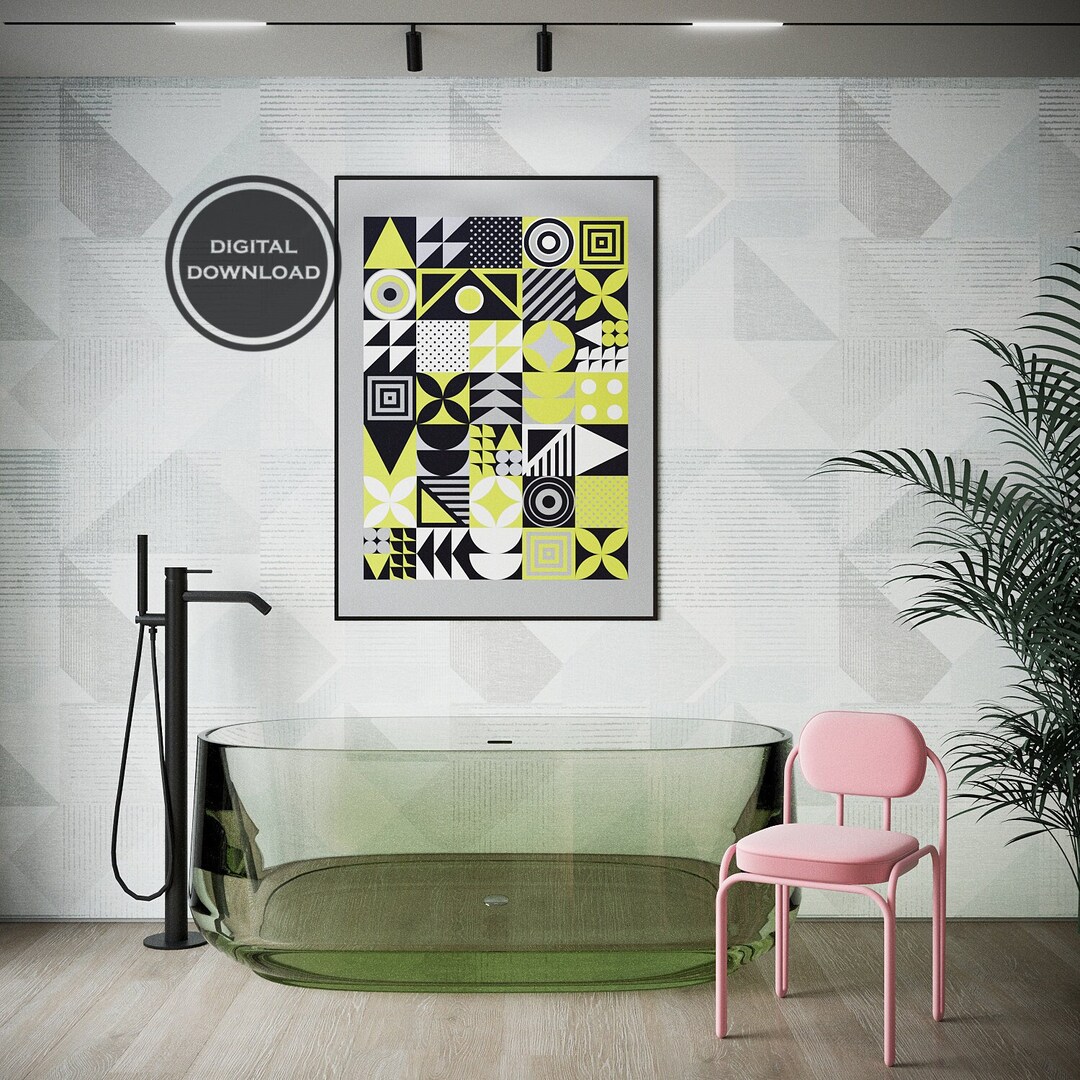 Visual Reference: Geometric Abstractions A Bold Bauhaus And Art Deco Inspired Digital