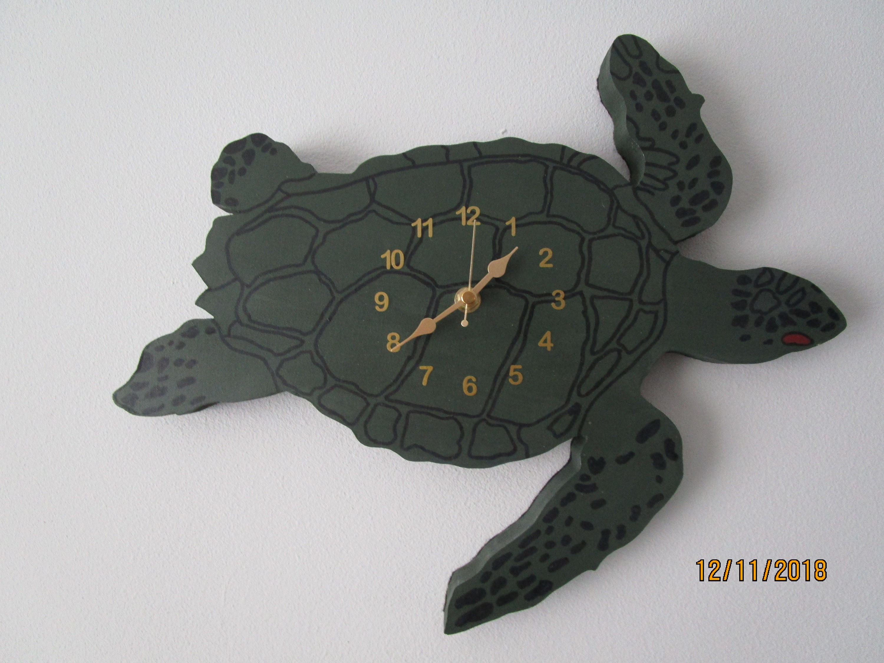 Swimming Turtle Clock Etsy