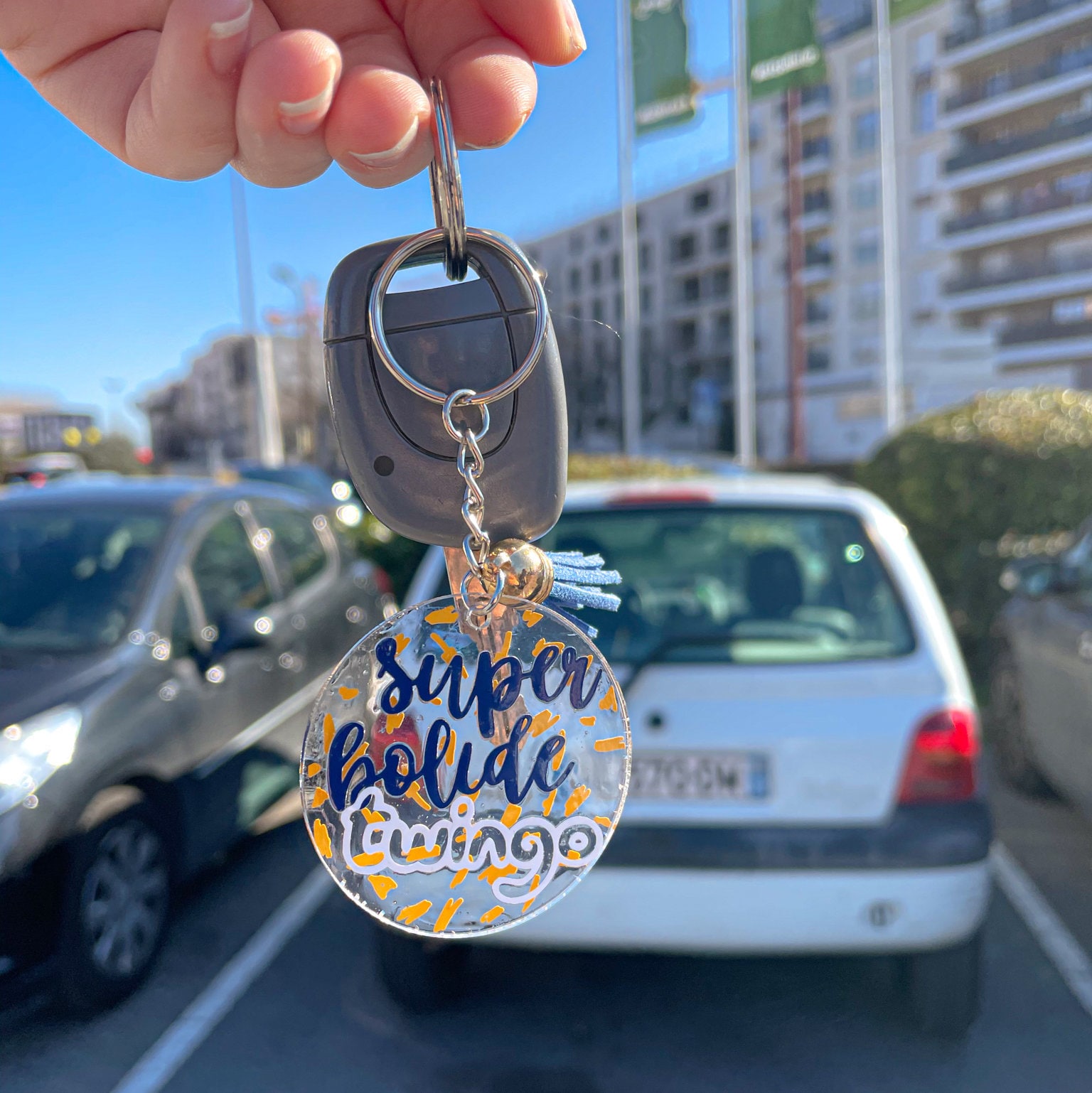 Acheter Porte-clés de voiture en cuir ciré à l'huile rétro, porte